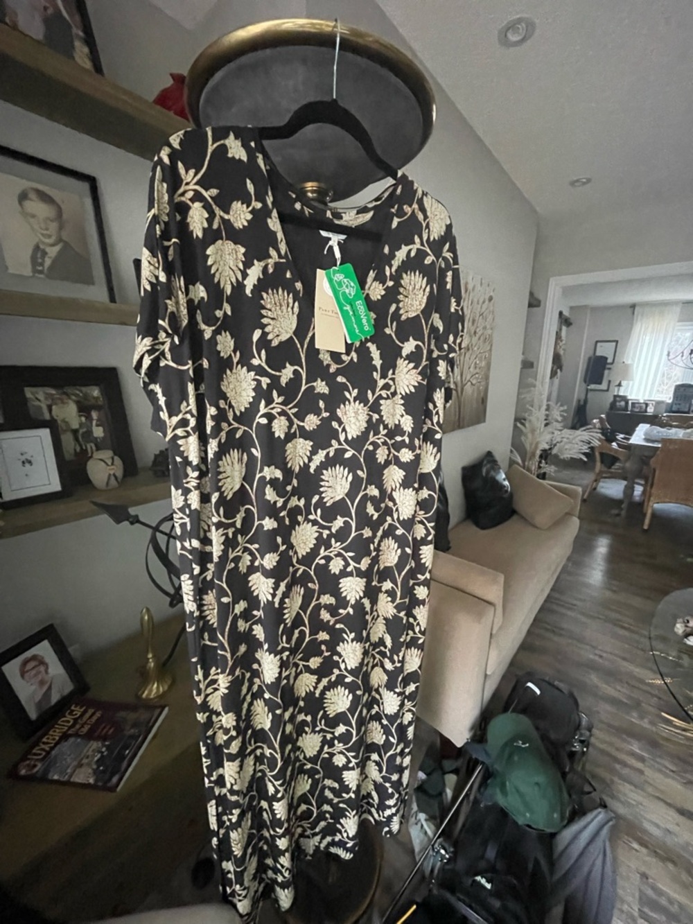 XL but fits like XXL , Part Two Black & Cream Midi/Maxi Dress NWT Retail $139.00